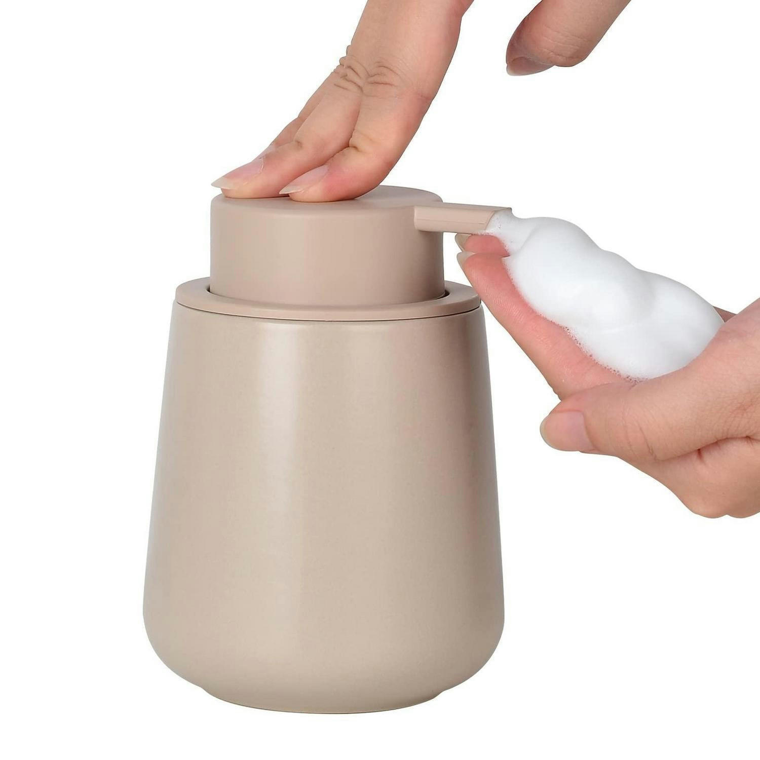 SEIFENSPENDER Keramik Khaki 350ml - Olivgrün, Keramik (9/12/9cm)