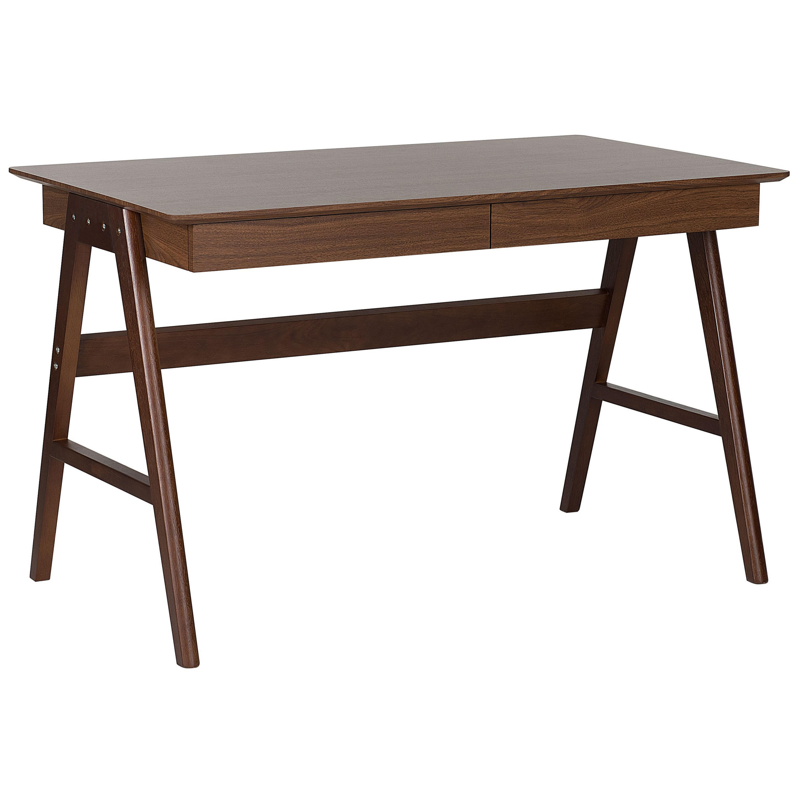 Beliani PSACÍ STŮL dunklerHolzfarbton 120/70/75 cm Sheslay