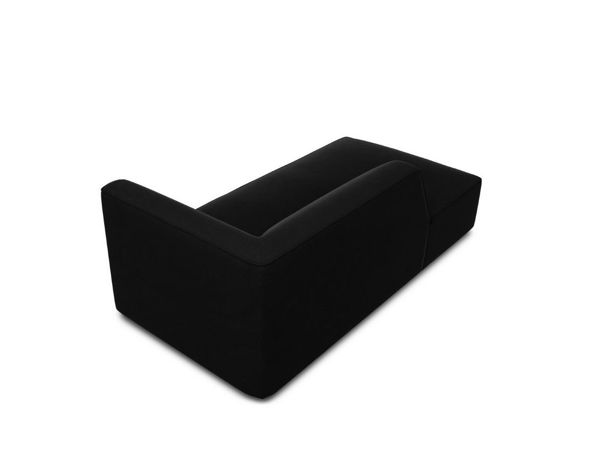 CHAISELONGUE links Ruby aus Samt schwarz - Schwarz, Textil (93/69/180cm) - Micadoni