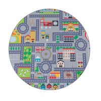 KINDERTEPPICH Grau Ø 200 cm - Multicolor, Kunststoff (200/200cm) - TT Home