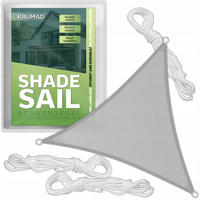 SONNENSEGEL Wasserdicht Dreieckig Grau 3x3m - Grau, Textil (300/300cm) - KRUMAD