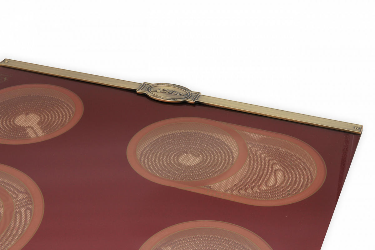 BACKOFEN-SET Elektro Backofen 60 cm Rot EH 6355 RotEm+KCT 6185 Em Glaskeramik Kochfeld 60 cm Schwarz - Rot, Metall (59.4/59.4/57.5cm) - Kaiser Küchengeräte