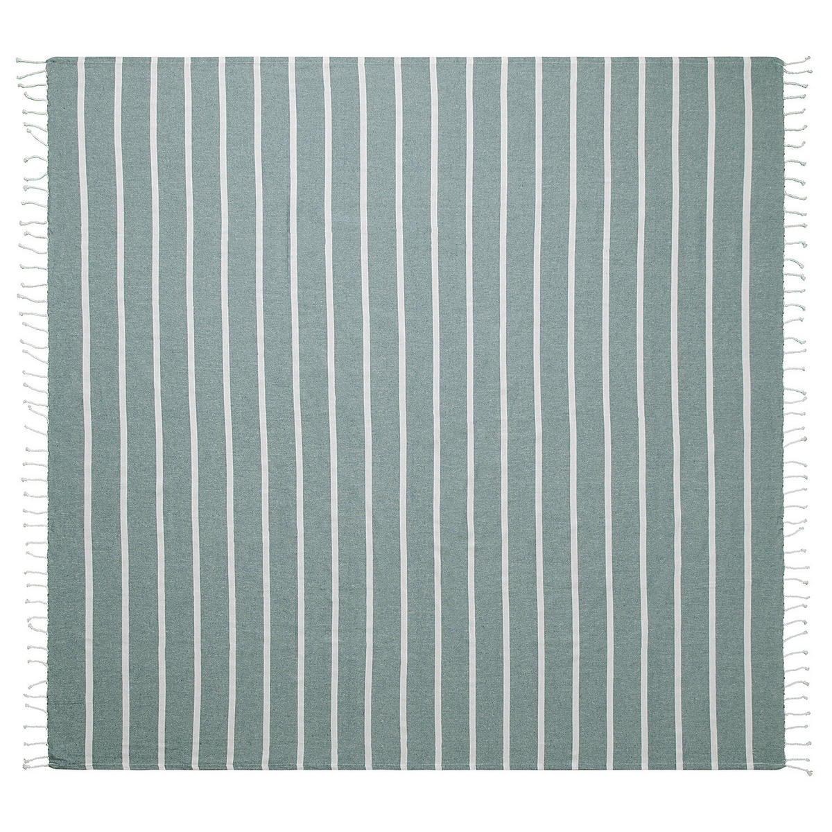 STRANDTUCH Surfside - Weiß/Grün, Textil (200/180cm) - Butlers