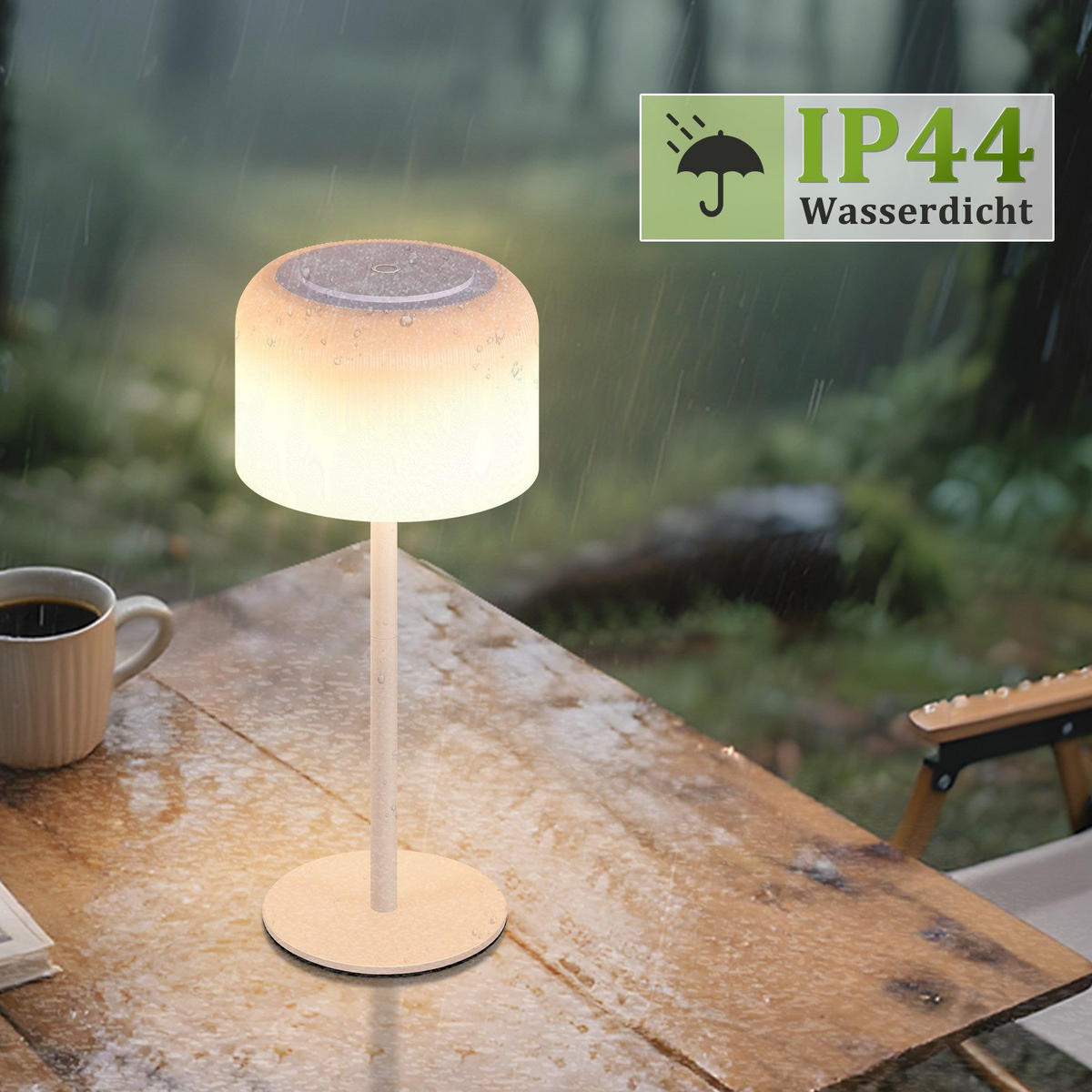 TISCHLAMPE Silas 13/11/30.5 cm - Weiß, Kunststoff (13/11/30.5cm) - ZMH