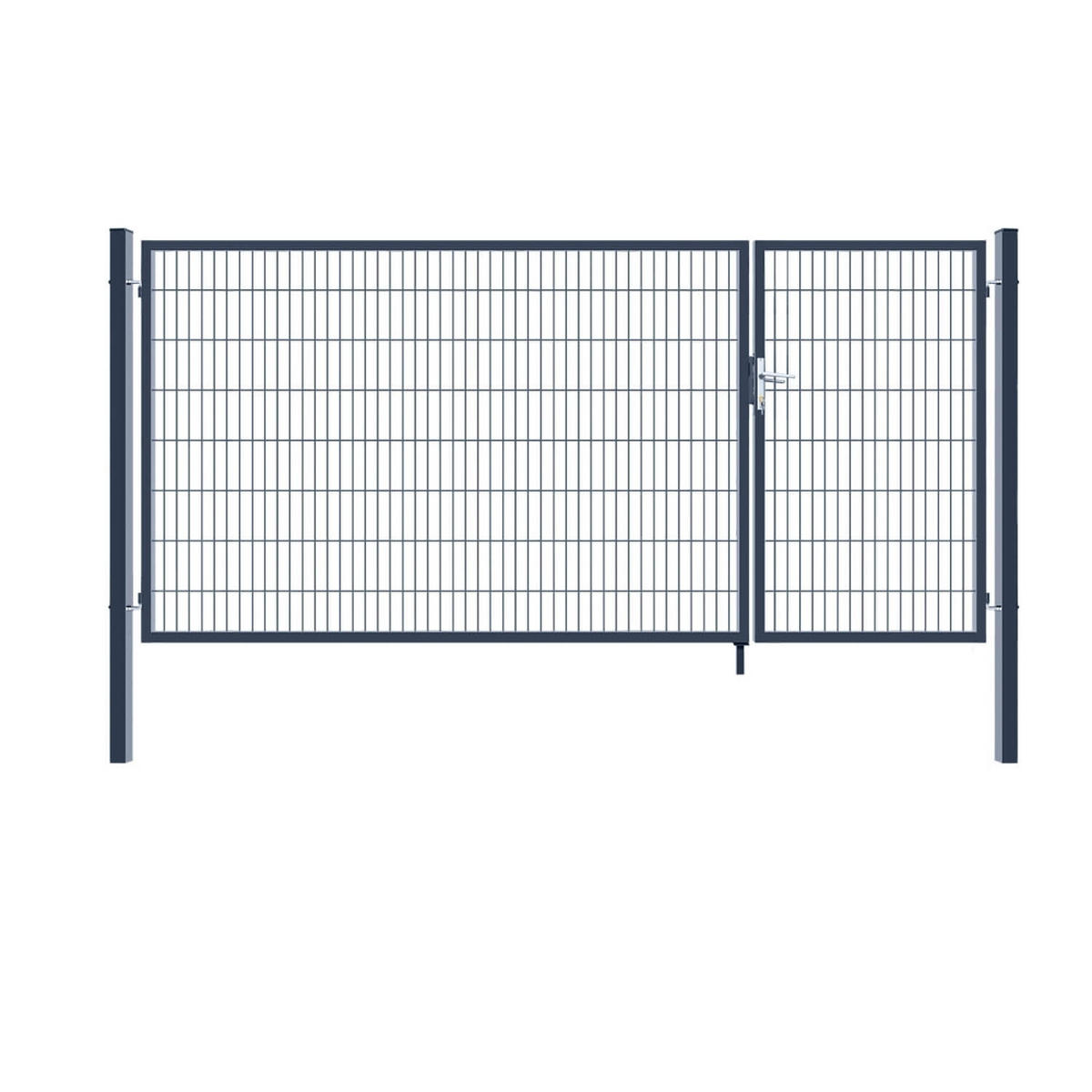 GARTENTOR ADITUS - Anthrazit, 160 x 350 cm - Anthrazit, Metall (350/160cm) - Home Deluxe