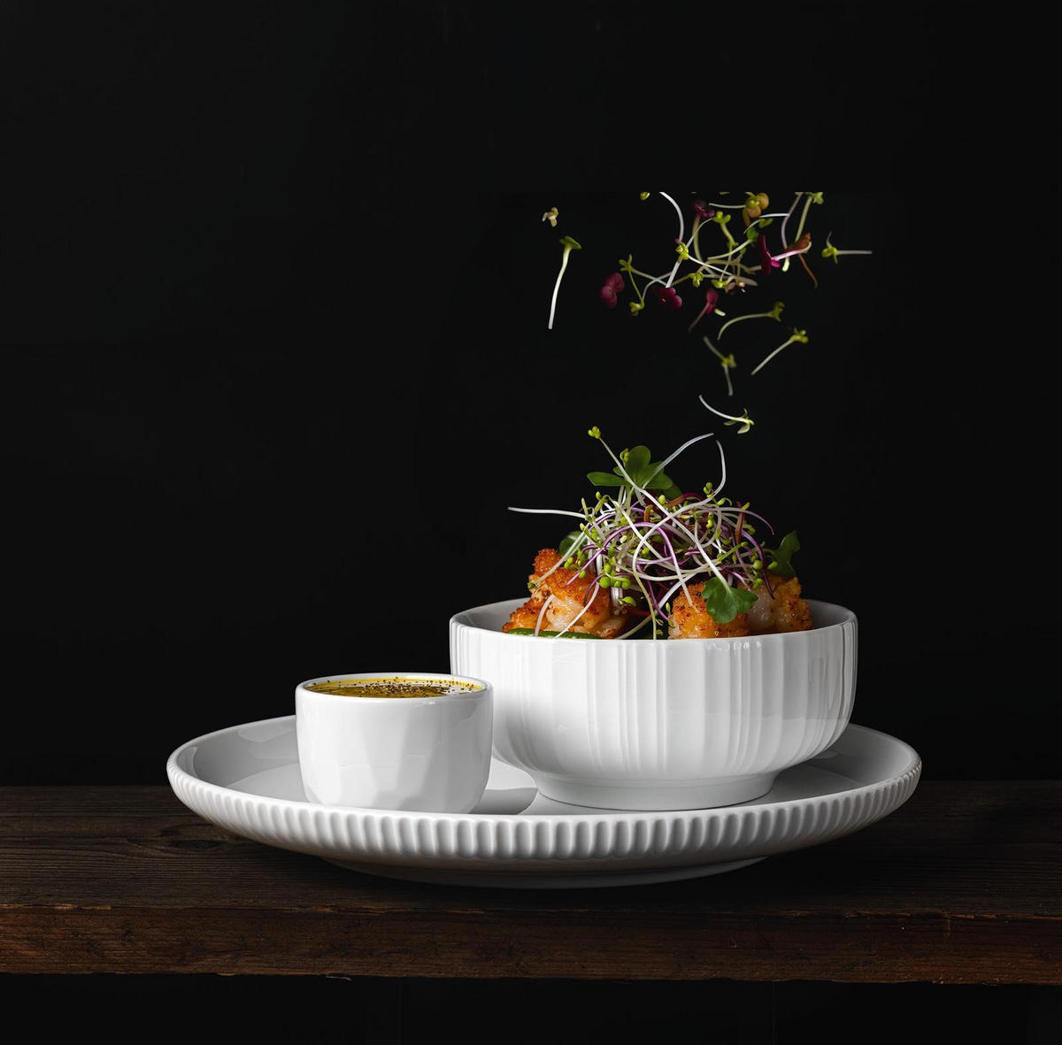 FOODBOWLS Sento Relief Barcode weiß ø 20 cm 6er Set - Weiß, Keramik (20.2cm) - Seltmann Weiden