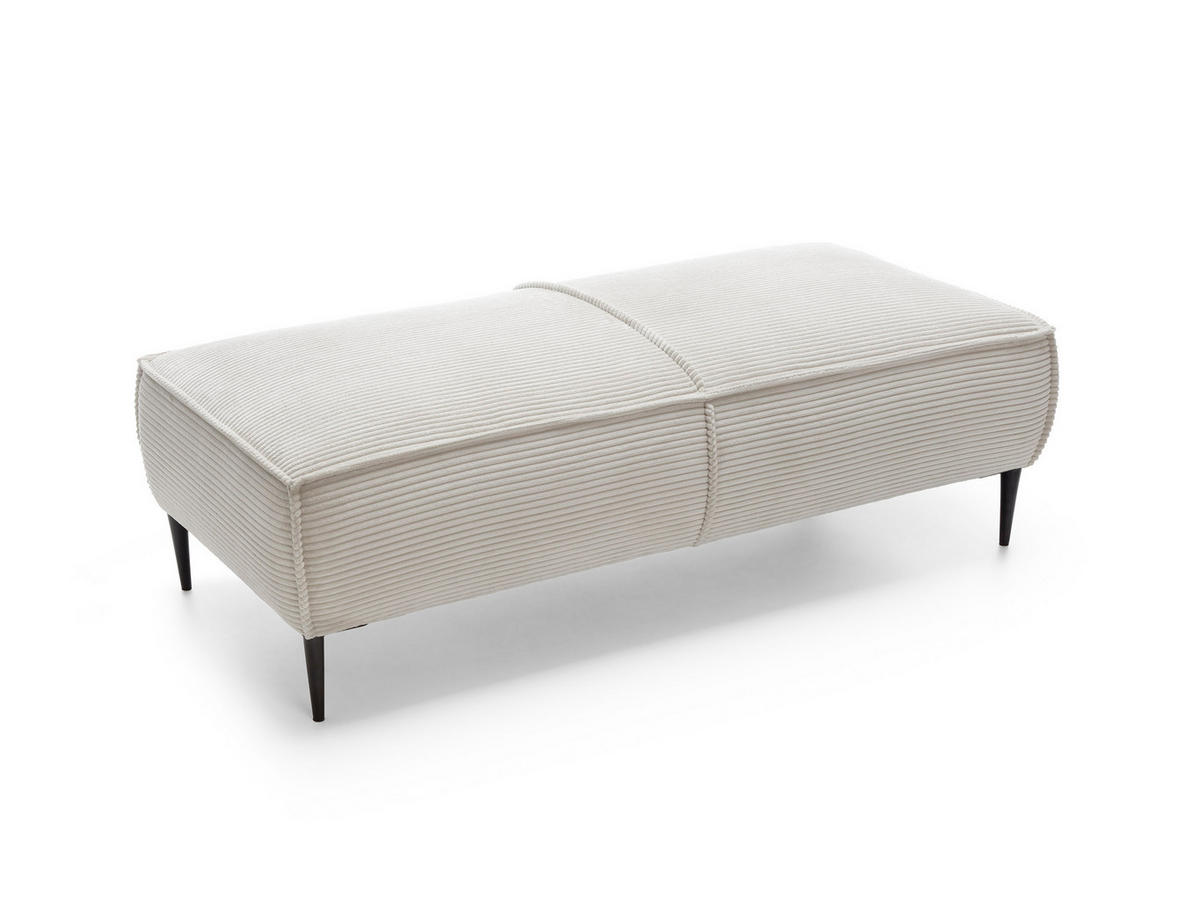 MASSENO Sitzhocker DUNA, Modern Polsterhocker, Fußhocker Creme - Creme, Holzwerkstoff/Kunststoff (65/44/140cm) - MASSENO