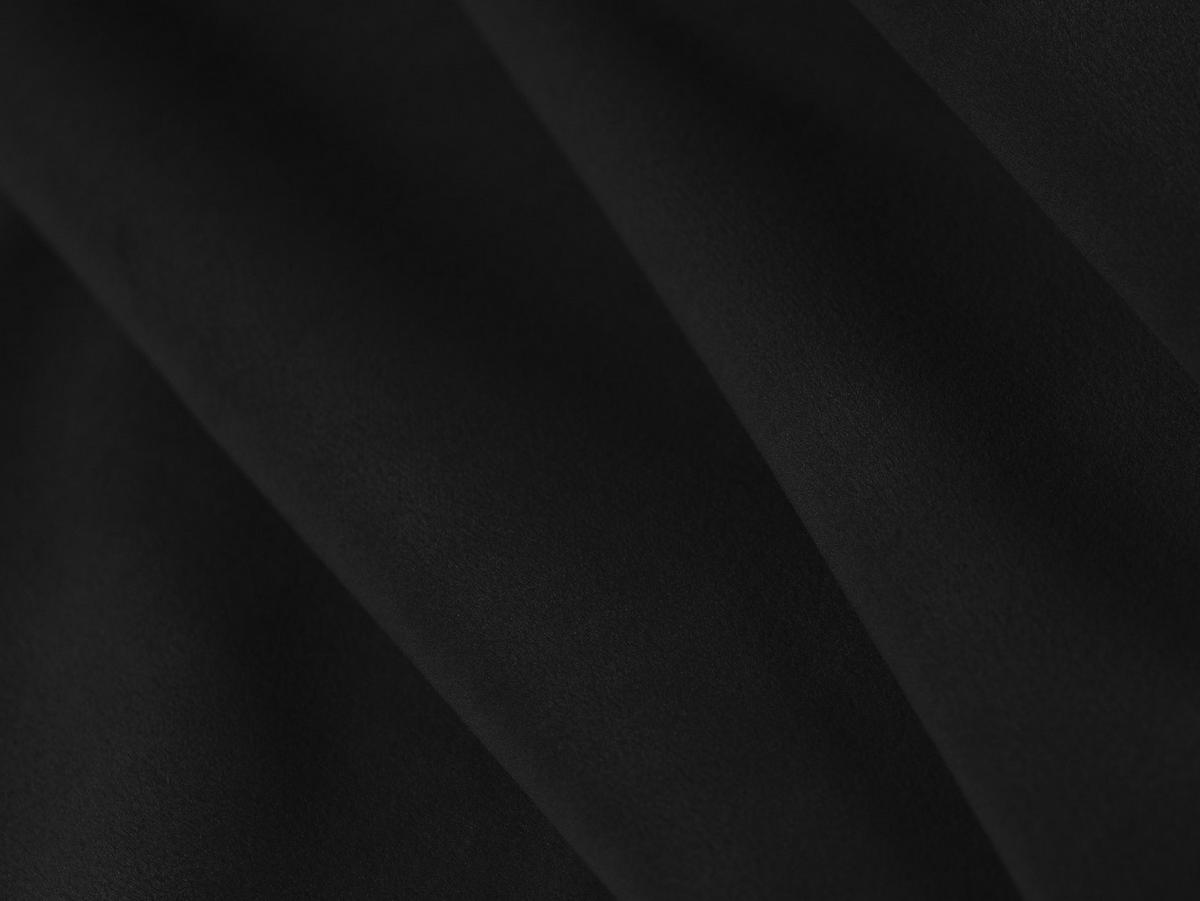 PANORAMASOFA rechts Lisa aus Samt schwarz 7 Sitzplätze - Schwarz, Textil (234/77/387cm) - Micadoni