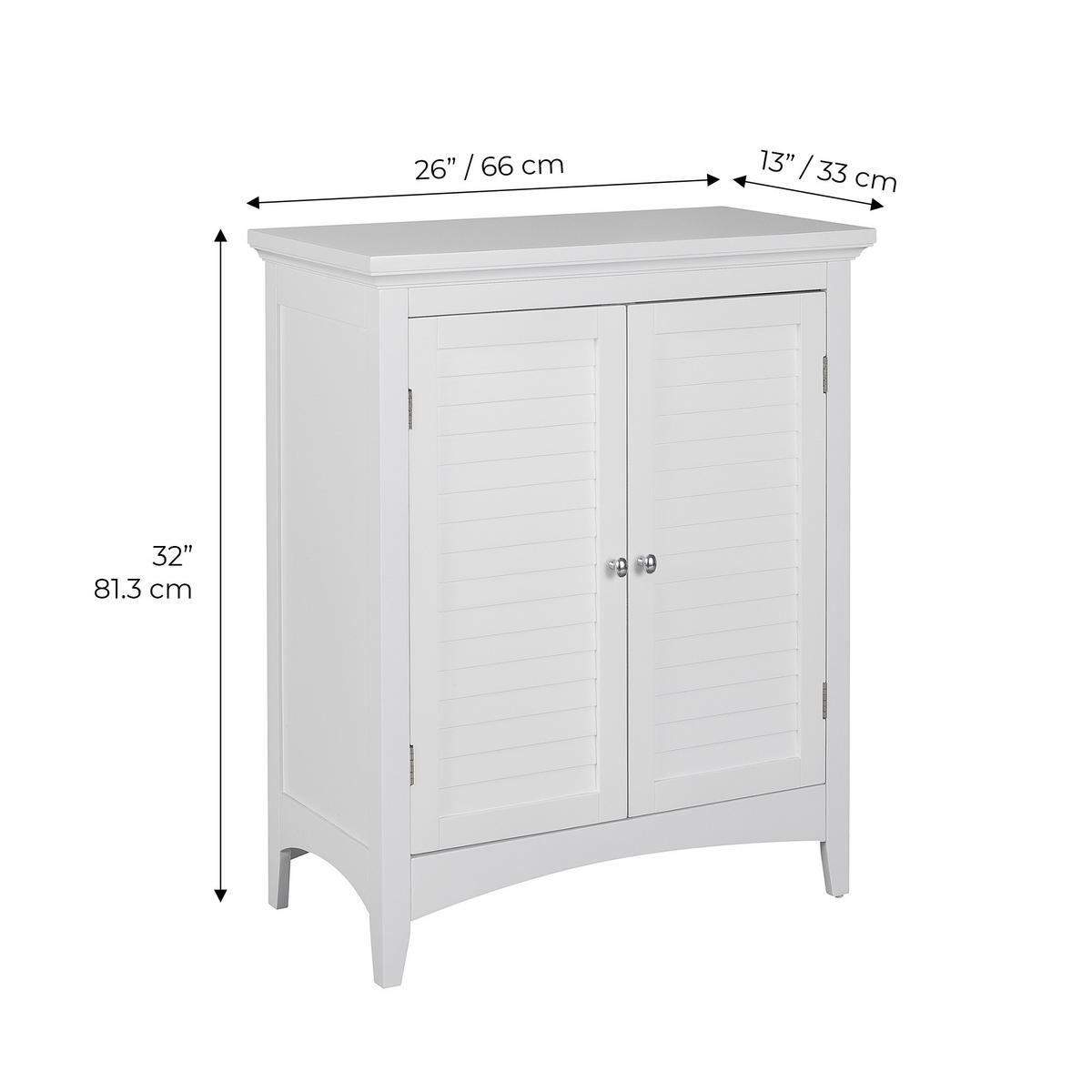 MIDISCHRANK Weiß - Weiß, Holzwerkstoff (33/81.3/81.3cm) - Teamson Home