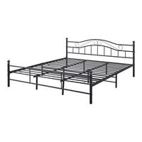 METALLBETT Florenz - Schwarz, Metall (180/200cm) - [en.casa]
