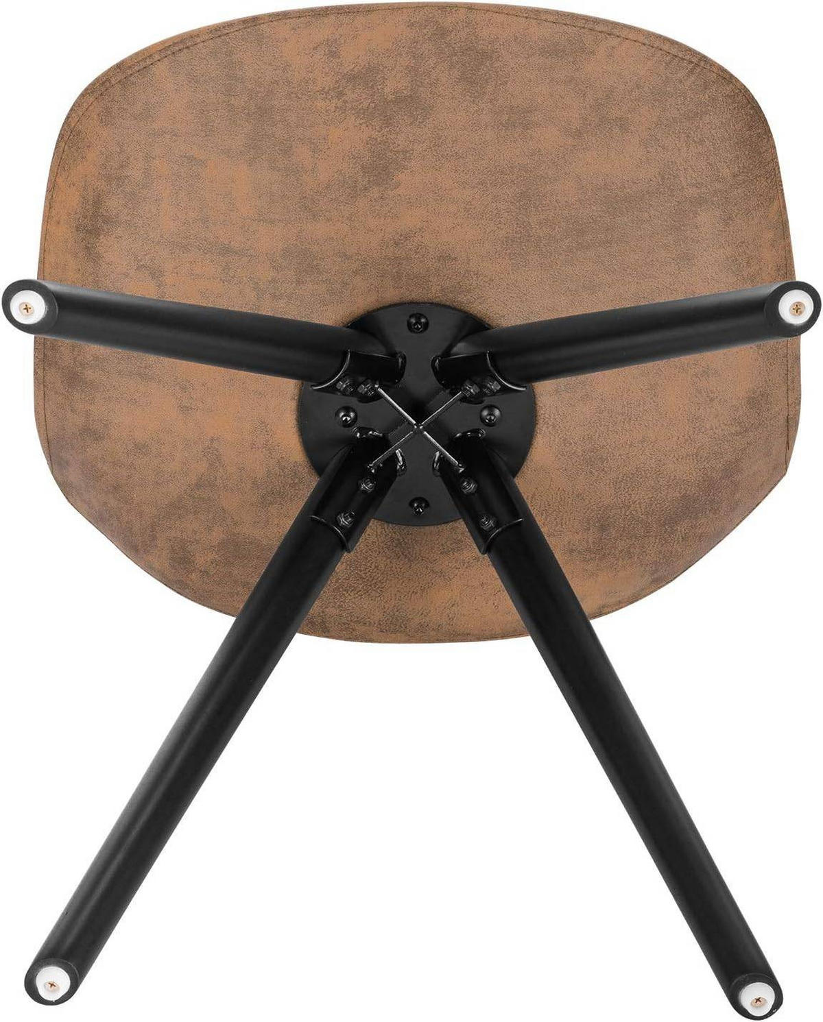 ESSZIMMERSTÜHLE 1er Set, Polsterstuhl, Dunkelbraun - Dunkelbraun/Schwarz, Holz/Textil (43/83/44.5cm) - Woltu