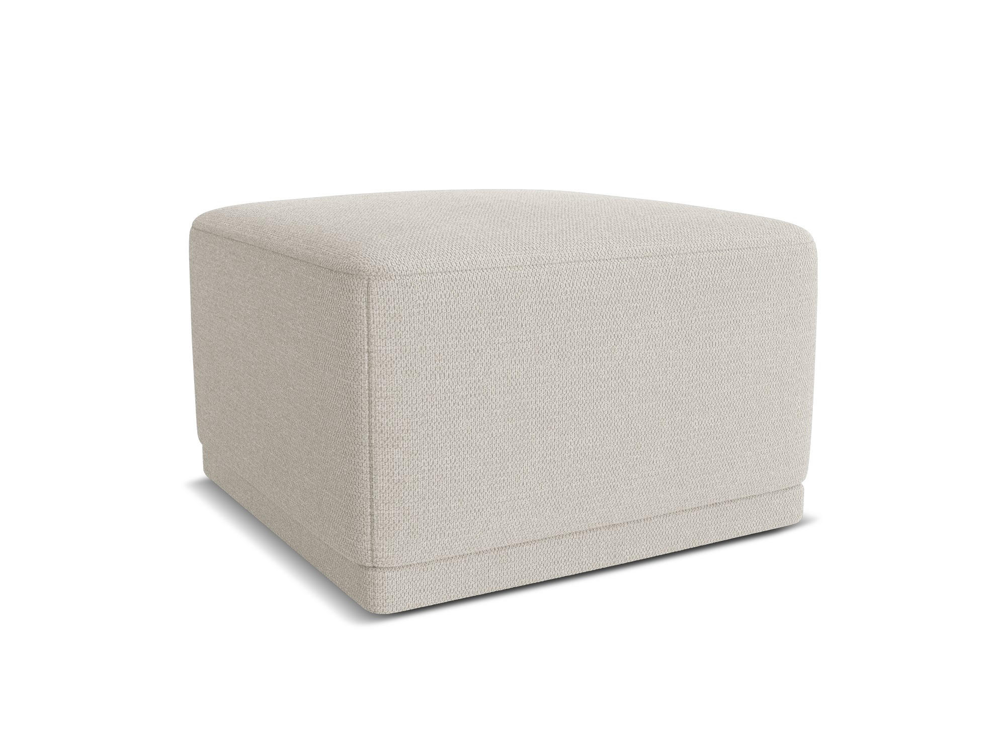 POUF Chenille Stoff Grau - Silberfarben/Schwarz, Kunststoff/Textil (65/40/65cm) - Makamii