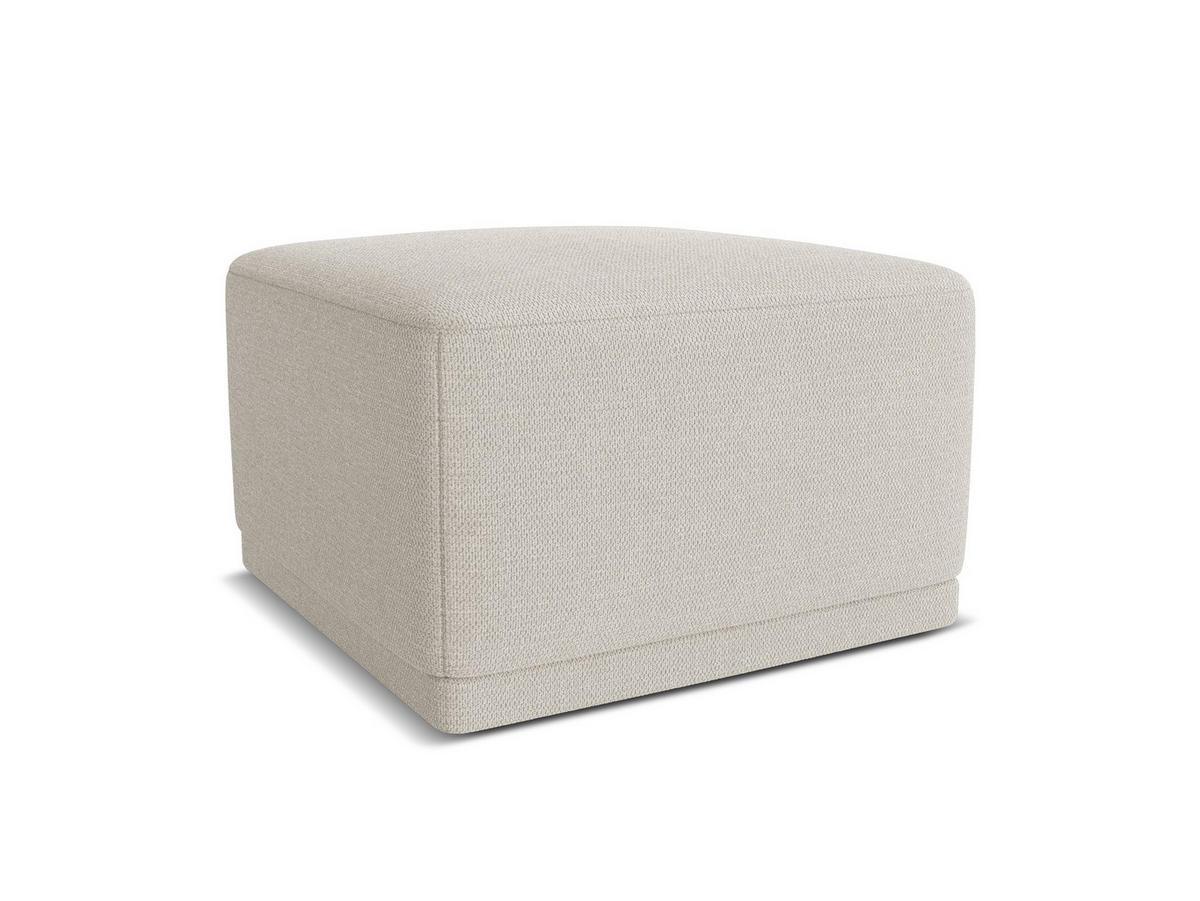 POUF Chenille Stoff Grau - Silberfarben/Schwarz, Kunststoff/Textil (65/40/65cm) - Makamii