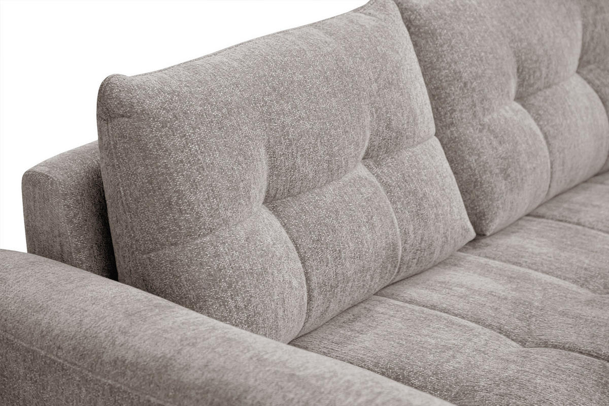 SOFA SALVINI 3-Sitzer, dunkelbeige - Beige, Holz/Textil (237/88/99cm) - Courtois Laville