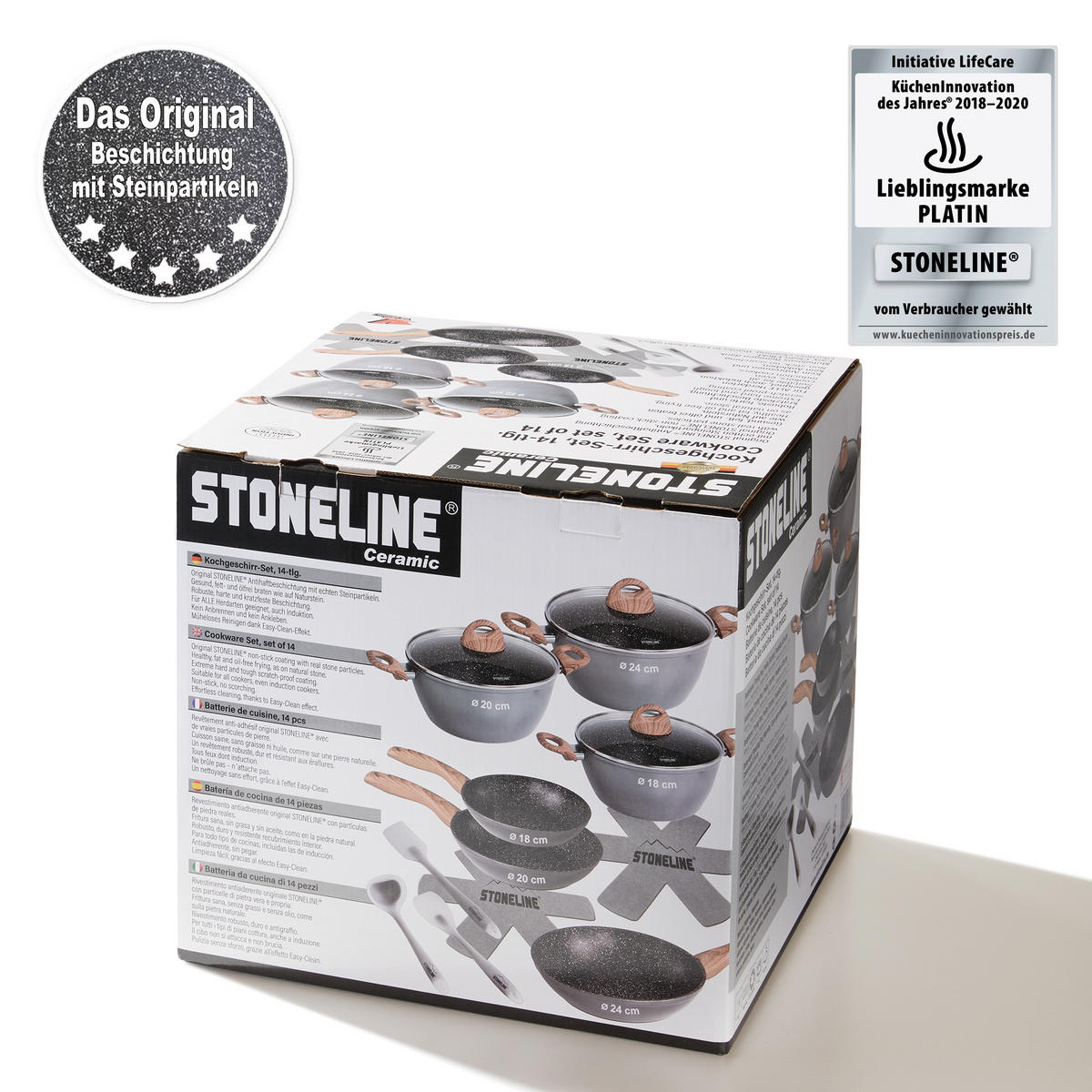 KOCHGESCHIRR-SET 14-TEILIG - Grau, Metall - Stoneline