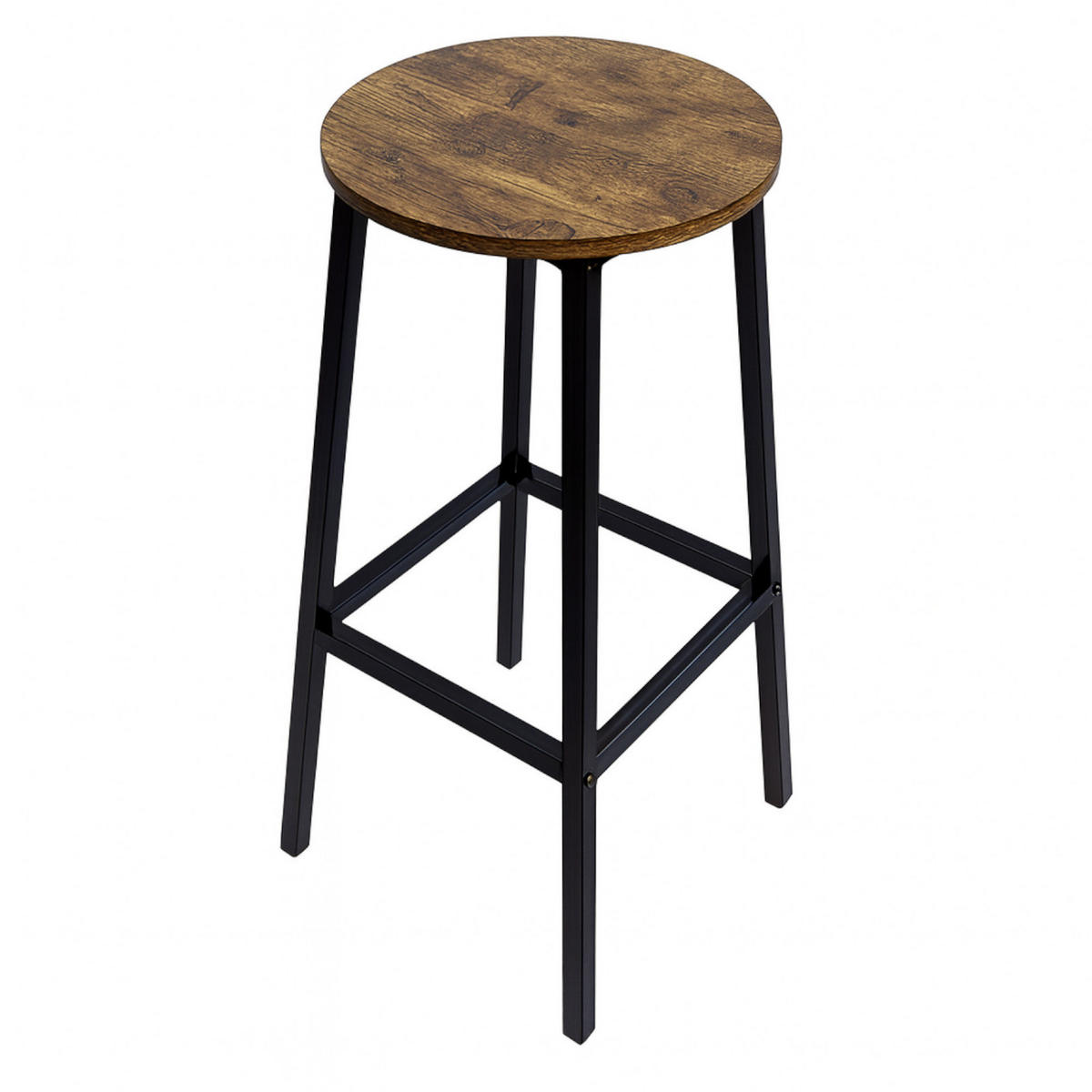 BARHOCKER 2er-Set Metall Dunkelbraun - Dunkelbraun, Holzwerkstoff (32/65/32cm) - Begryf