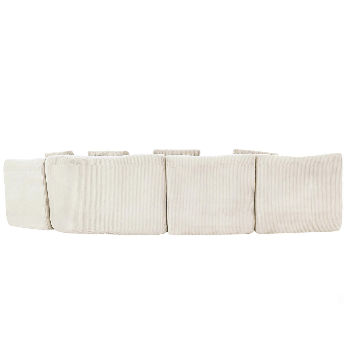4-SITZER-SOFA modular Cord Kompression, DE-42936, Hellbeige - Beige, Textil (311/65/90cm) - ComfortXL