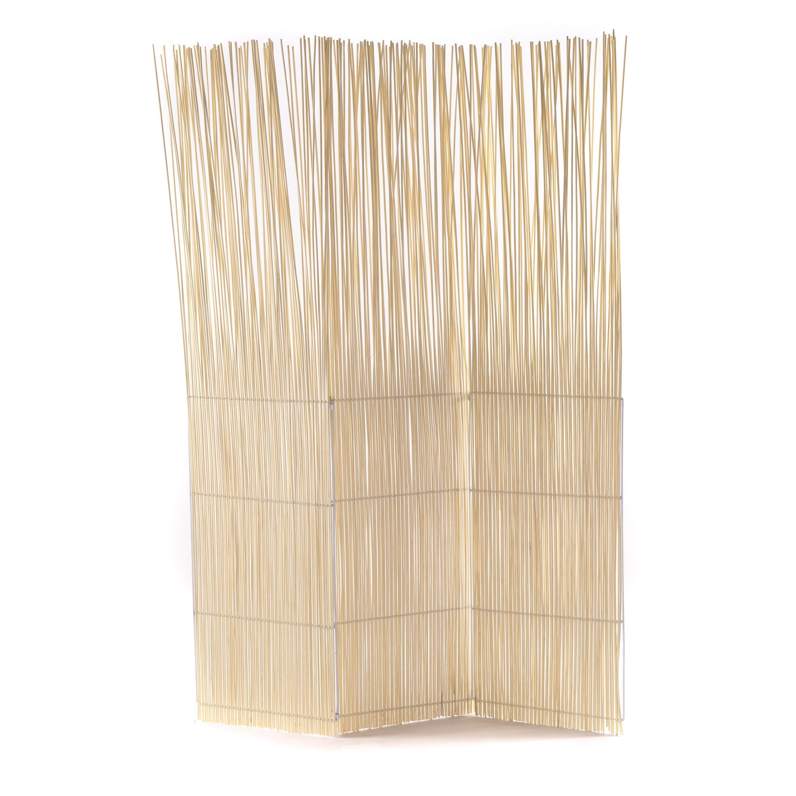 RAUMTEILER Spike 3-tlg. Weidenholz, klappbar geblichen - Beige, Naturmaterialien (120/170/6cm) - CREEDWOOD