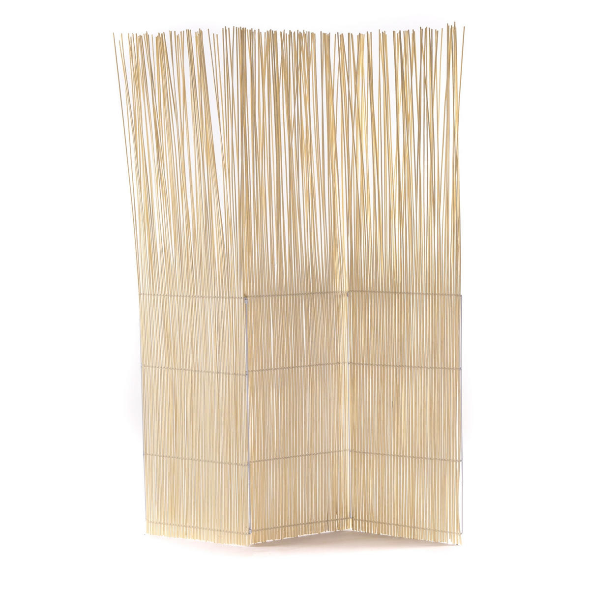 RAUMTEILER Spike 3-tlg. Weidenholz, klappbar geblichen - Beige, Naturmaterialien (120/170/6cm) - CREEDWOOD