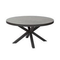 GARTENTISCH Burundi Ø150x75cm, Aluminium, Keramik - Anthrazit, Keramik (150/150/75cm) - dasmöbelwerk