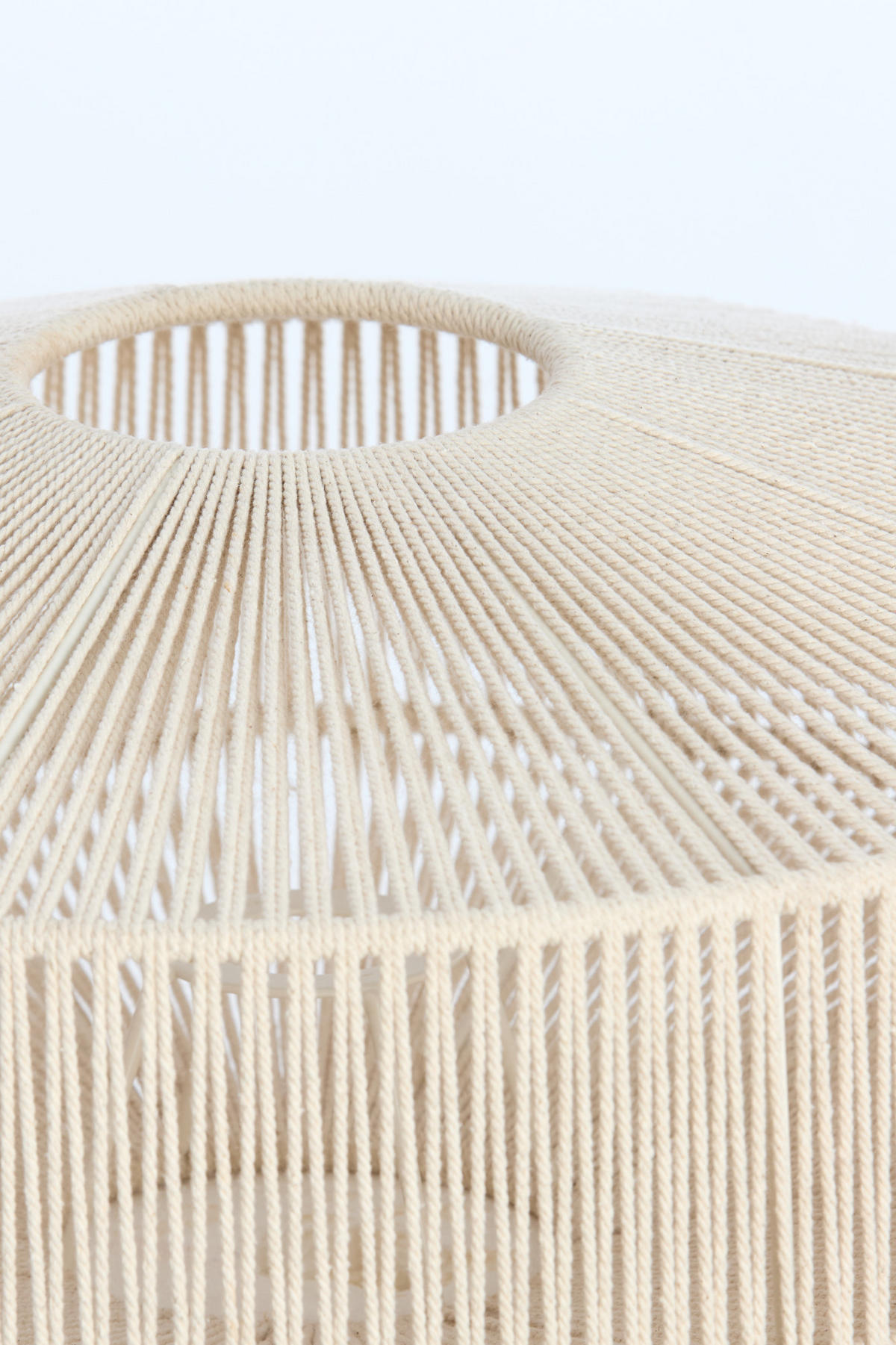 LAMPENSCHIRM Biljana Weiß Ø43/20 cm - Weiß, Textil (43/43/20cm) - Light & Living