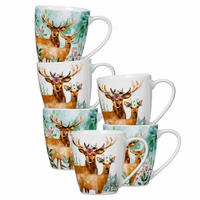 HENKELBECHER Winter Forrest bunt 360 ml 6er Set - Multicolor, Keramik (0.36L) - Ritzenhoff Breker