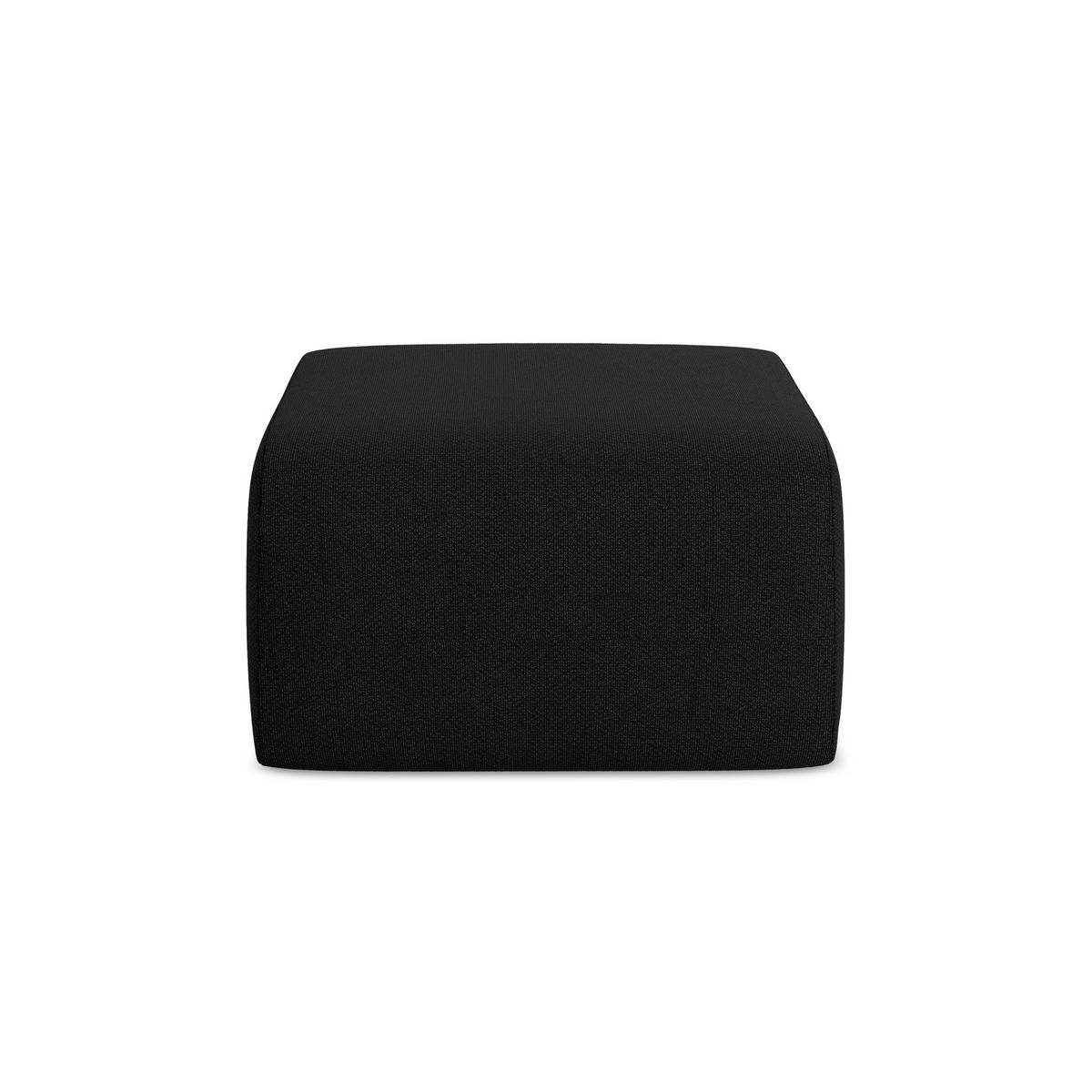 POUF Bouclé Stoff Schwarz - Schwarz, Holzwerkstoff/Kunststoff (72/42/94cm) - LaMiaSofa