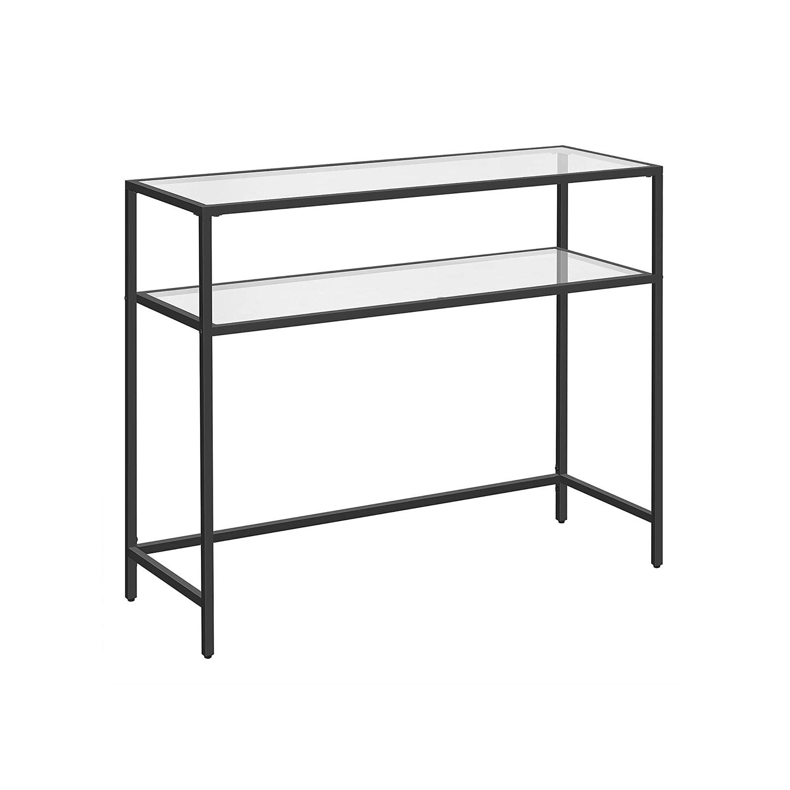 KONSOLENTISCH BEISTELLTISCH - Schwarz, Metall (100/35/80cm) - Hansiro