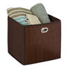 AUFBEWAHRUNGSKORB - Dunkelbraun, Holz/Wellpappe (31/31/31cm) - Relaxdays