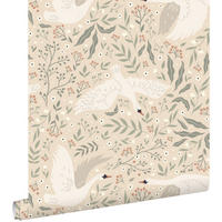 TAPETE Schwäne 53 cm x 10.05 m - Beige, Papier (53/0.1cm) - ESTAhome