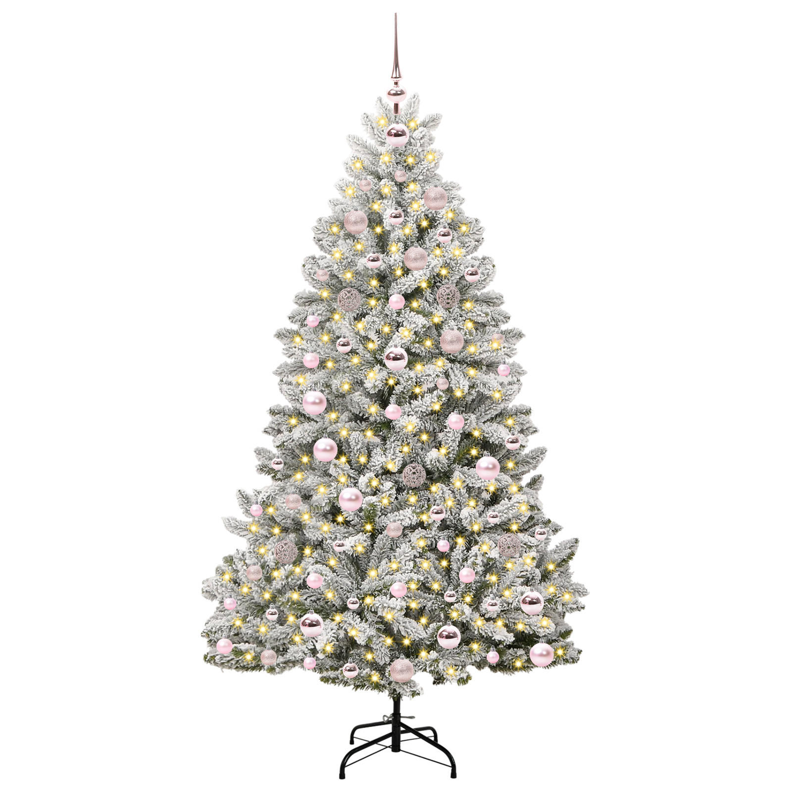 vidaXL Weihnachtsbaum Grün, Weiß, Pink 180 cm