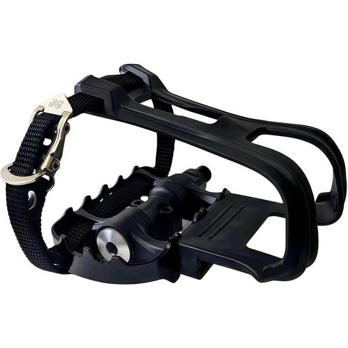 FAHRRADPEDALE mit 4D-Verstellriemen & SmartFit-Clips Schwarz - Schwarz, Kunststoff (15/1.5/17cm)