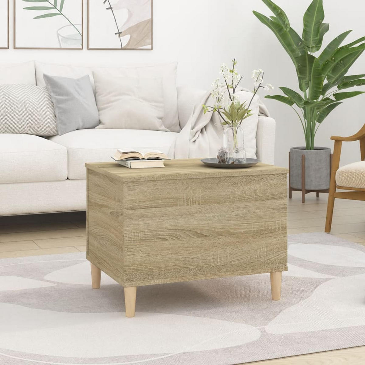 COUCHTISCH Sonoma-Eiche 60x44,5x45 cm Holzwerkstoff - Braun, Holzwerkstoff (60/44.5/45cm) - furnicato