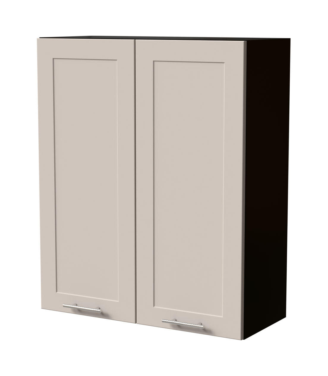 HÄNGESCHRANK Oslo W4/80 Schwarz / Kaschmir Matt 80 / 32,5 / 96cm - Kaschmir/Schwarz, Holz/Holzwerkstoff (80/96/32.5cm) - Feldmann-Wohnen
