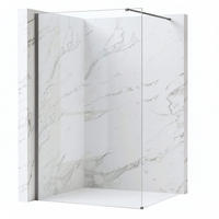 DUSCHWAND Rea Flexi Transparent / Titan 130 - Titanfarben, Glas (120/130/195cm) - REA
