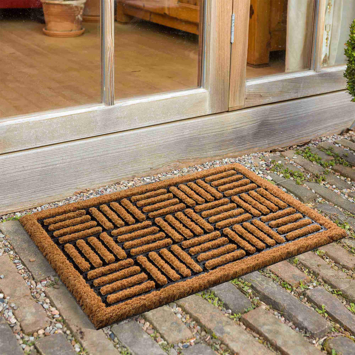 FUSSMATTE INDOOR UND OUTDOOR COCO HOME 2ER SET - Naturfarben, Textil (40/60cm) - Astra