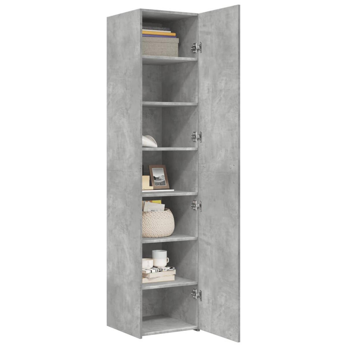 HIGHBOARD Betongrau 40/42,5/185 Cm Holzwerkstoff - Grau, Holzwerkstoff (42.5/185/40cm) - vidaXL