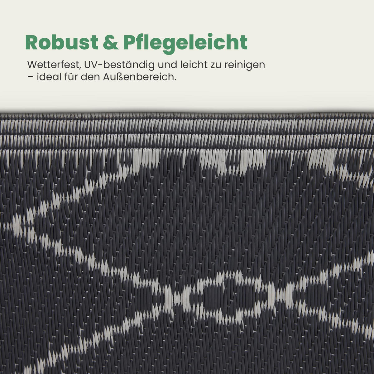 OUTDOORTEPPICH recycelt 160x230 cm Raute - Dunkelgrau, Kunststoff (160/230cm) - Bestlivings