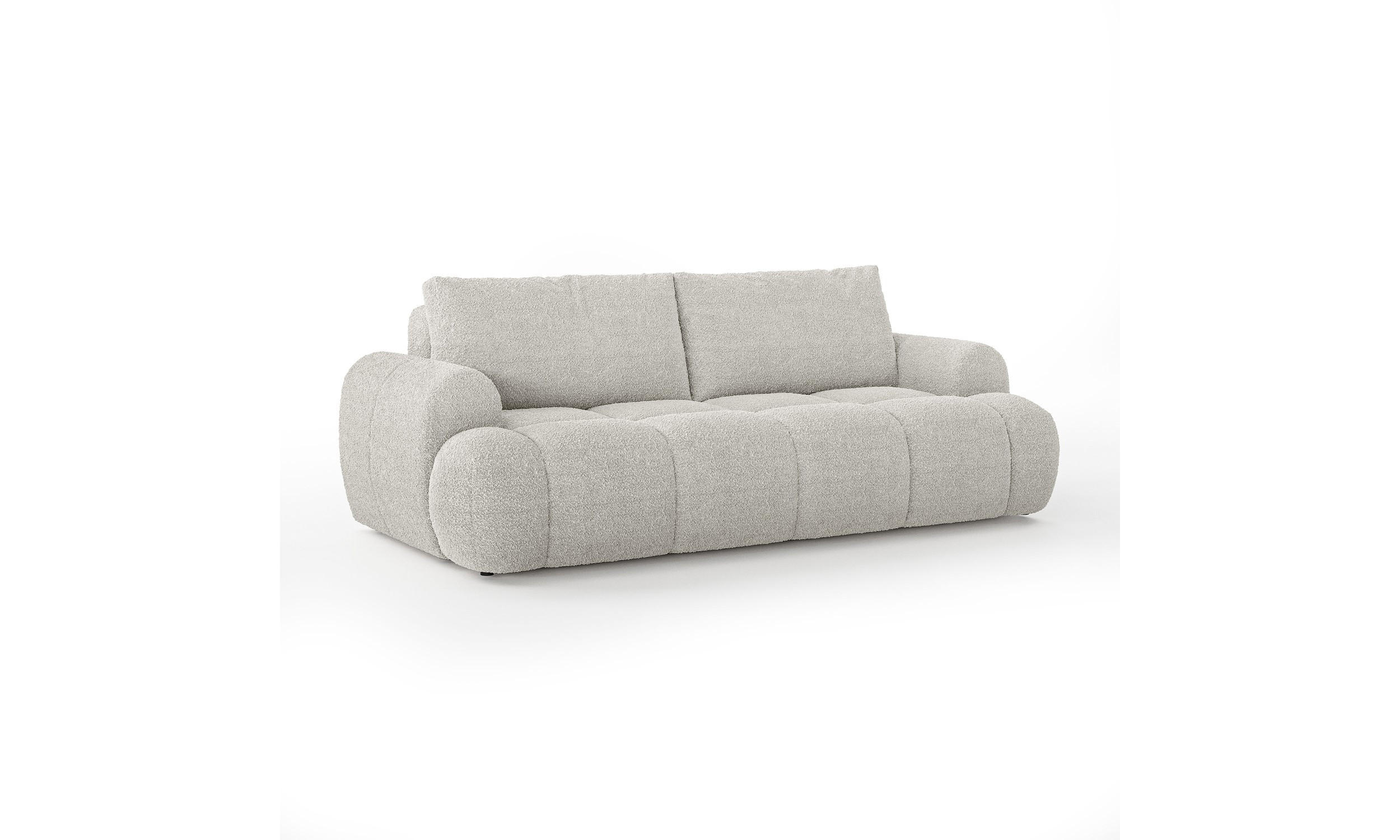 SCHLAFSOFA CORAL 250/100/85 cm mit Bettkasten Stoff Coral 65 - Ecru, Textil (250/85/100cm) - Lookway