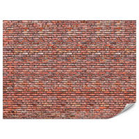 FOTOTAPETE für Wohnzimmer Alter Ziegelstein Roter Wand Rustikal 350x256 - Rot/Orange, Papier (350/256cm) - Muralo