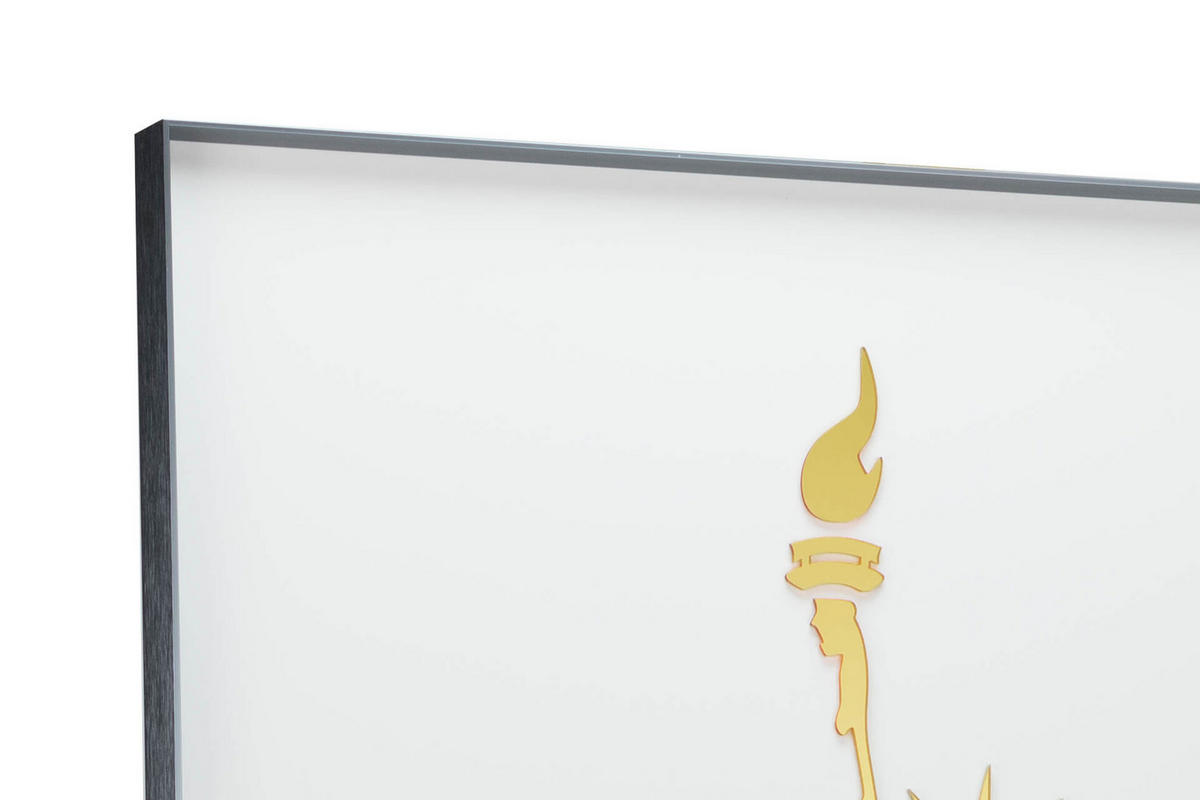 WANDBILD Gold 60/80 cm - Goldfarben/Schwarz, Glas (2.51/80cm) - KUNSTLOFT