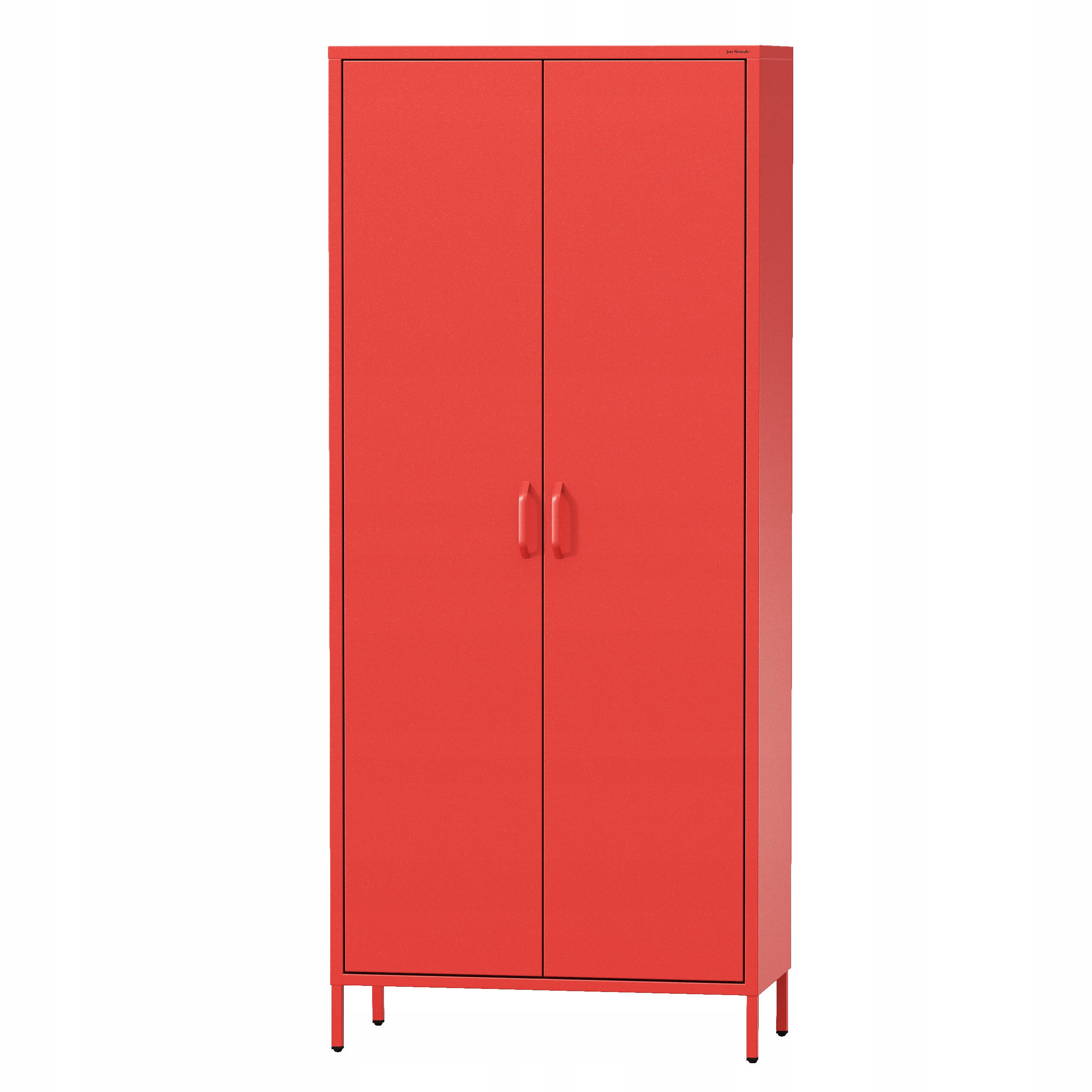 KLEIDERSCHRANK FLAVIO - Rot, Metall (80/185/45cm) - Jan Nowak