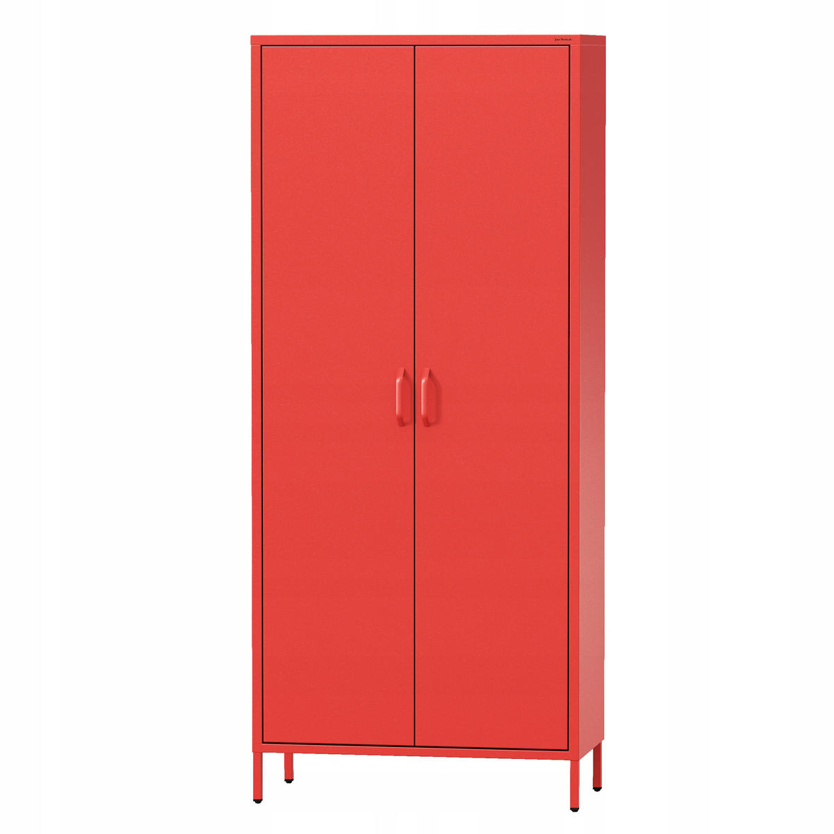 KLEIDERSCHRANK FLAVIO - Rot, Metall (80/185/45cm) - Jan Nowak