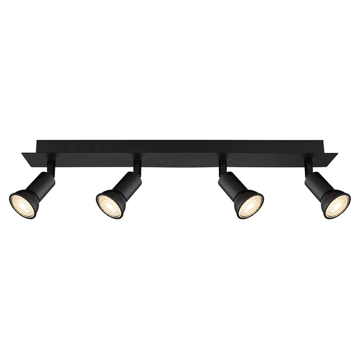 LED DECKENLEUCHTE Drew Metall Schwarz - Schwarz, Metall (50/6/9cm) - Globo Lighting