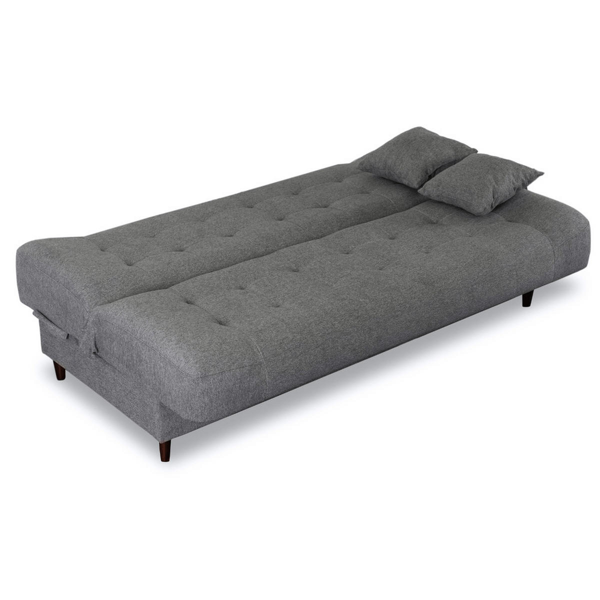SCHLAFSOFA NEPAL ausziehbar Zweisitzer Grau - Braun/Grau, Holz/Holzwerkstoff (187/95/87cm) - makarowski meble