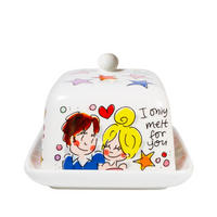 BUTTERDOSE Butter macht alles besser in Bunt - 16 x 11 x 10cm - Multicolor, Keramik (11/10/16cm) - Blond Amsterdam