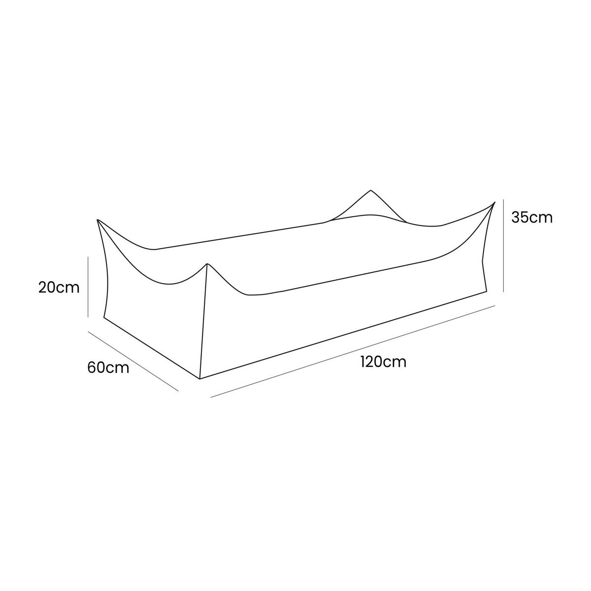 SITZPOUF für Kinder, Rechteckig, Aesthetic, Braun - Braun, Textil (120/35/60cm) - MeowBaby