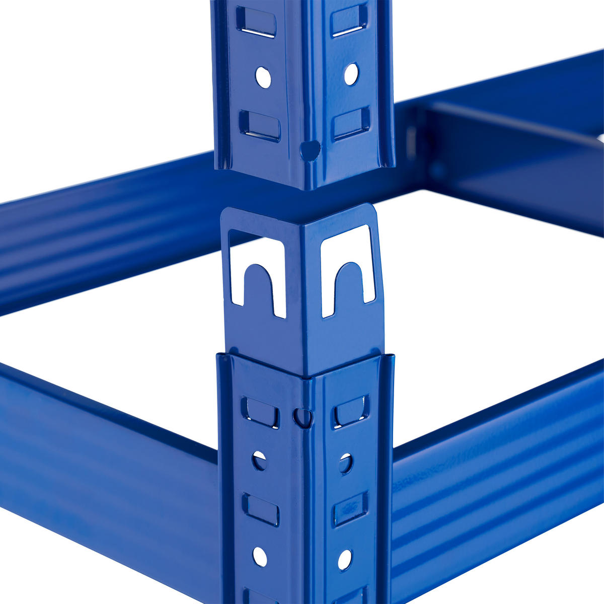 SCHWERLASTREGAL - Blau, Kunststoff/Metall (75/150/30cm) - Relaxdays