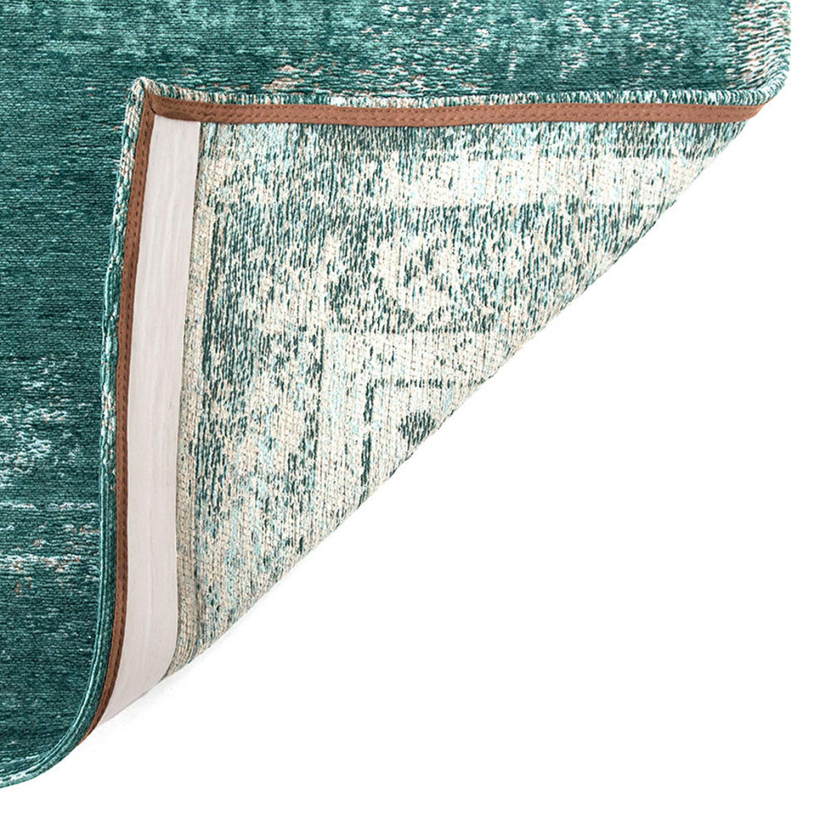TEPPICH Jade Fading World Medallion 240/340 cm - Grün, Naturmaterialien/Textil (240/340cm) - Louis De Poortere