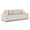 SCHLAFSOFA Calma mit Bettkasten im Bumpy-Design aus weichem Beige Chenille-Stoff - Beige/Schwarz, Holz/Kunststoff (239/88/98cm) - S-Style Möbel
